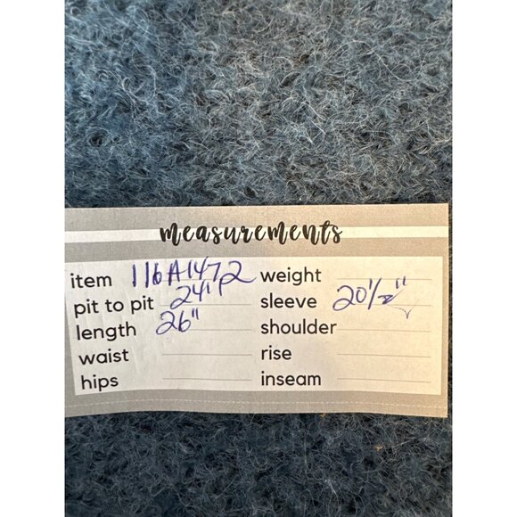 ZARA Smokey Blue Medium Turtleneck Sweater Acrylic Wool Alpaca Blend Soft Cozy - Picture 12 of 14